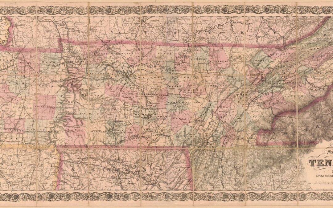 historic map of Tennessee